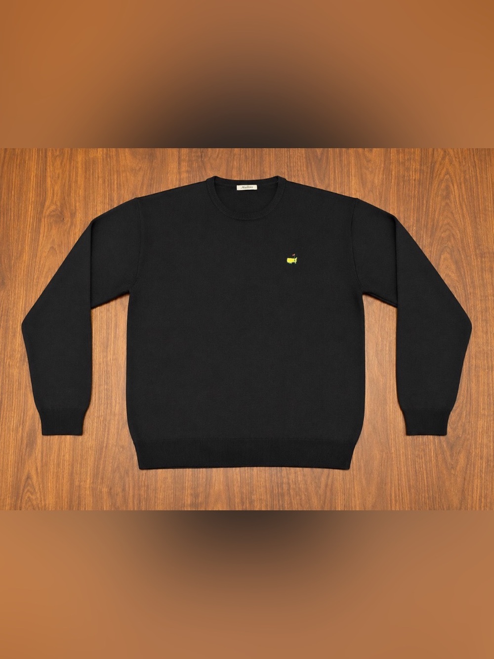 Marbas Masters Augusta National Black Wool Sweater Italy Golf Crewneck L